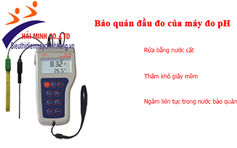 Bảo quản đầu đo của máy đo pH cầm tay