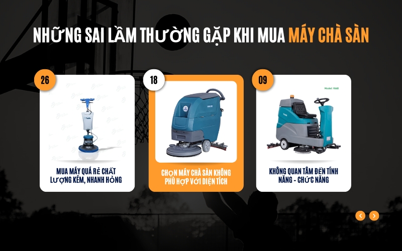 Những sai lầm thường gặp khi mua máy chà sàn