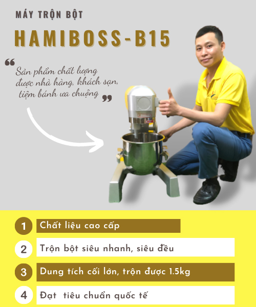 Máy trộn bột Hamiboss-B15 chất lượng