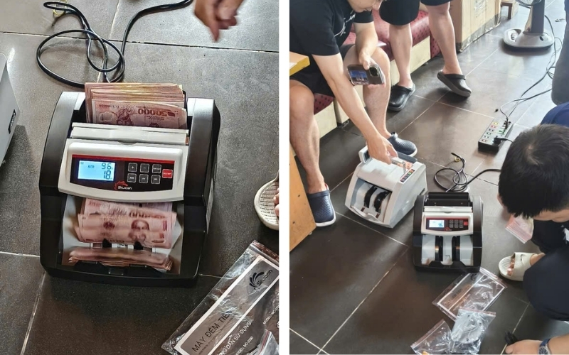 Test máy đếm tiền trước khi mua
