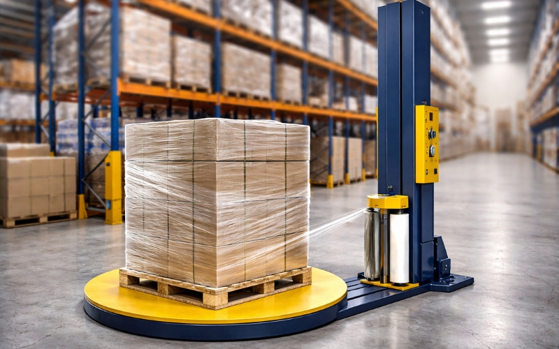 Có nên đầu tư máy quấn màng pallet?