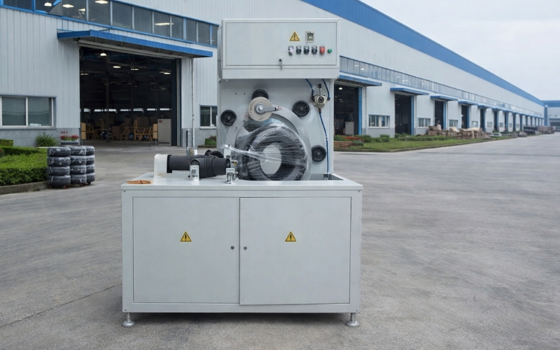 Máy quấn màng lốp xe