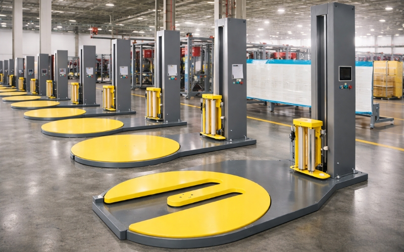 Máy quấn màng PE bán tự động