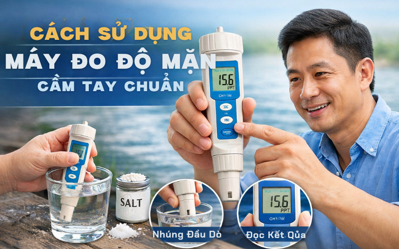 Cách Sử Dụng Máy Đo Độ Mặn Cầm Tay Chuẩn