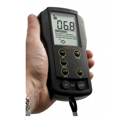 Máy đo pH EC TDS Nhiệt độ Thang Cao CAL Check HI9813-6 thiết kế nhỏ gọn cầm tay