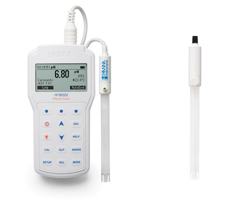 Máy đo pH- Nhiệt độ trong sữa HI98162 hiện đại