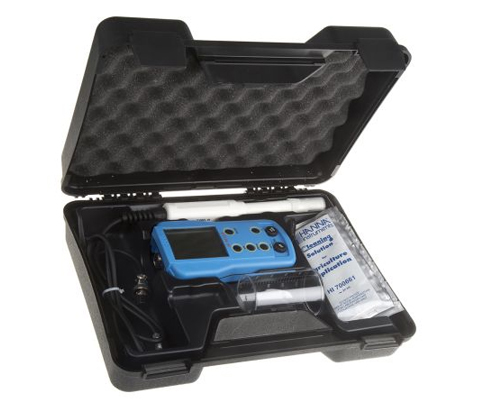 Máy đo pH - TDS- EC - Nhiệt độ Hanna HI9812-5 được bảo quản kỹ bằng vali