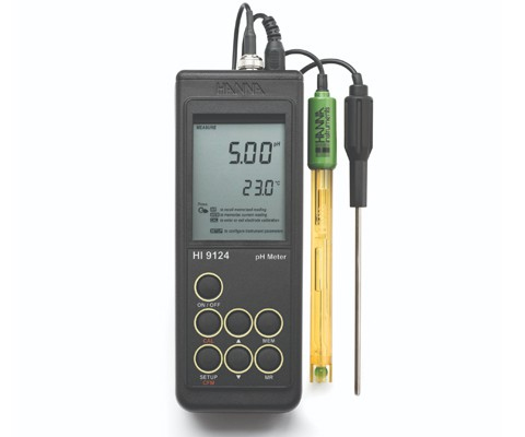 Máy đo pH Và nhiệt độ cầm tay HI9124 chính hãng