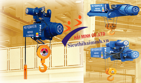 Siêu thị điện máy Hải Minh là đơn vị phân phối Pa lăng cáp điện Huyndai  chính hãng