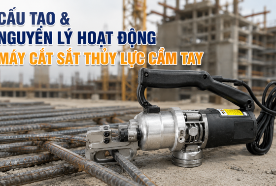 Cấu tạo và nguyên lý hoạt động máy cắt sắt thủy lực cầm tay