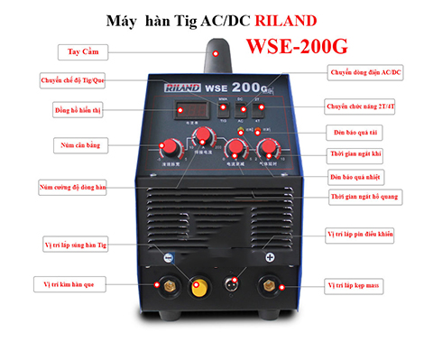 Máy hàn TIG AC- DC Riland WSE 200G đảm bảo hiệu quả công việc