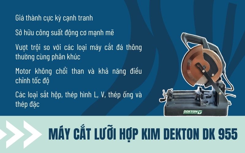 Máy cắt lưỡi hợp kim Dekton DK 955