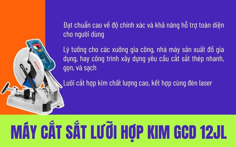 Máy cắt sắt lưỡi hợp kim GCD 12JL