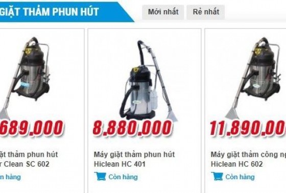 Miễn phí ship khi mua máy hút bụi giặt thảm tại Hà Nội