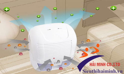 Máy hút ẩm làm giảm độ ẩm trong không khí 