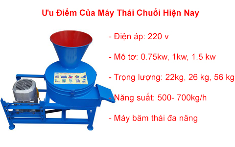 Ưu điểm của máy thái chuối hiện nay