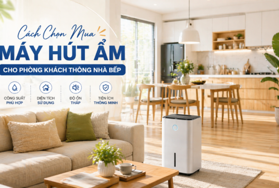 Cách Chọn Mua Máy Hút Ẩm Cho Phòng Khách Thông Nhà Bếp