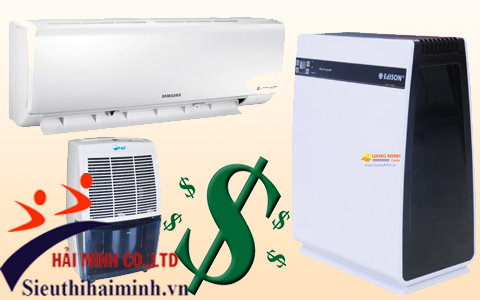 So sánh về giá cả máy hút ẩm và điều hòa