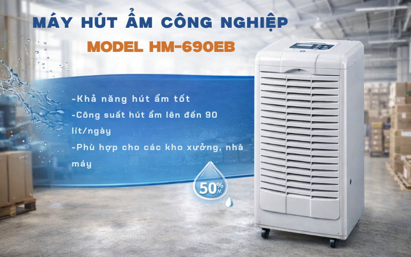 Máy hút ẩm công nghiệp model HM-690EB