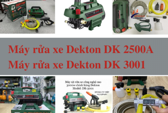 So sánh máy rửa xe Dekton DK 2500A và DK 3001