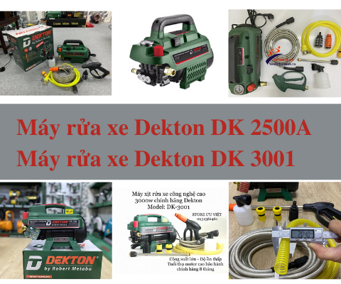 máy rửa xe Dekton DK 2500A và DK 3001