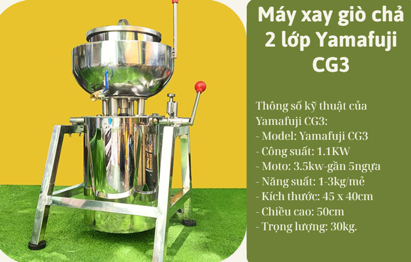 Máy xay giò chả 2 lớp Yamafuji CG3